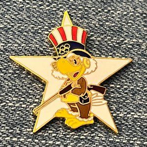 Shooting Olympic Pin ~ Mascot Sam the Eagle ~ 1984 Los Angeles Summer Games